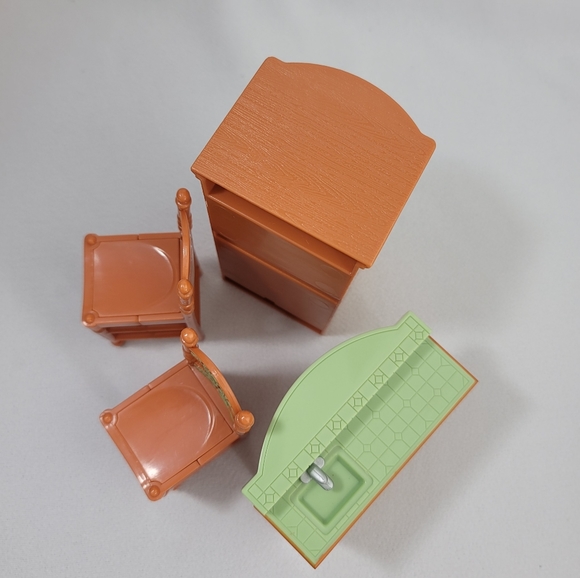 Fisher Price Mattel Loving Family Dollhouse Furniture  Fridge Chairs Island Sink - Picture 10 of 14